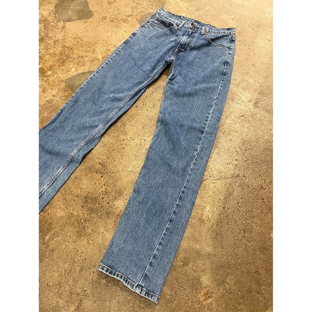 Levi's 505 Regular Fit Jeans Mens 31x34 Blue Denim Stonewash Mid Rise Straight - Picture 3 of 16